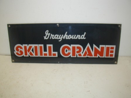 24 Inch Grayhound Crane Marquee (Cracked In Middle At Top) (8 X 21 1/2) (Item #310) $21.99