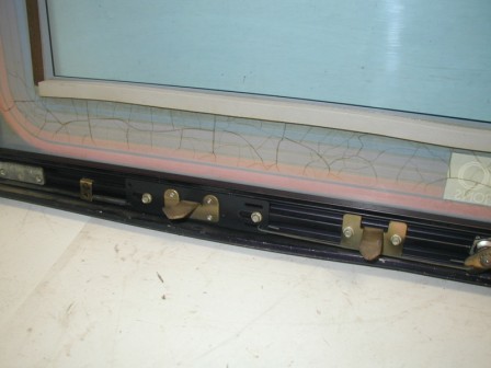 Rowe R 84 Jukebox Lid Glass With Locking Mechanism (No Key For Lock) (Some Cracks In Paint At Bottom Of Glass) (Item #63) (Image 6)